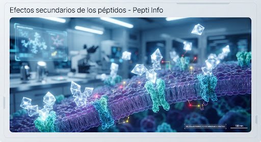 Fotografia macro cientifica de moleculas de peptidos interactuando con membrana celular