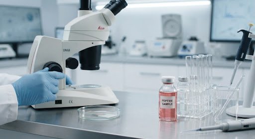 Fotografia clinica en blanco y negro de laboratorio con cristaleria cientifica